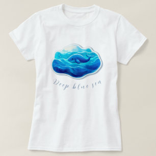 T-shirt Cute Blue Whale