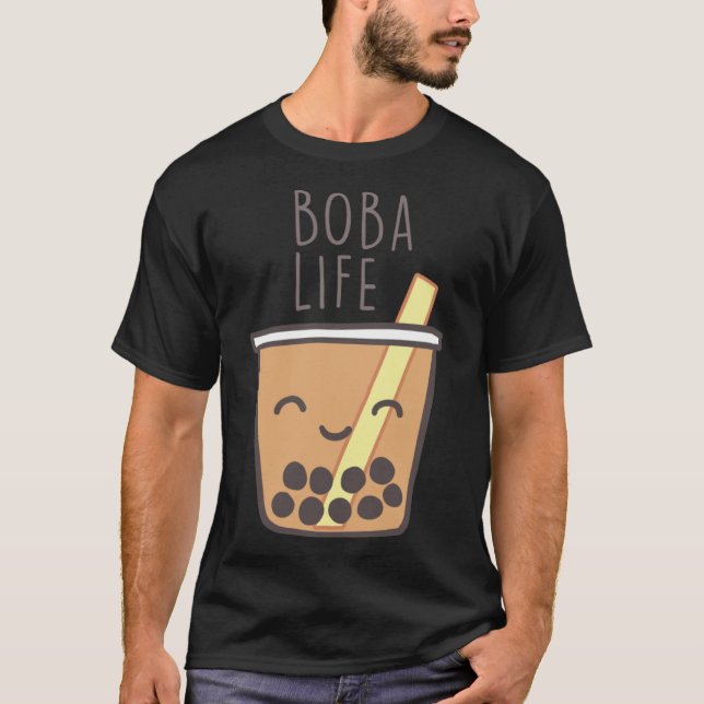 T-shirt Cute Boba Pearl Tapioca Lait Thé Vie (Devant)