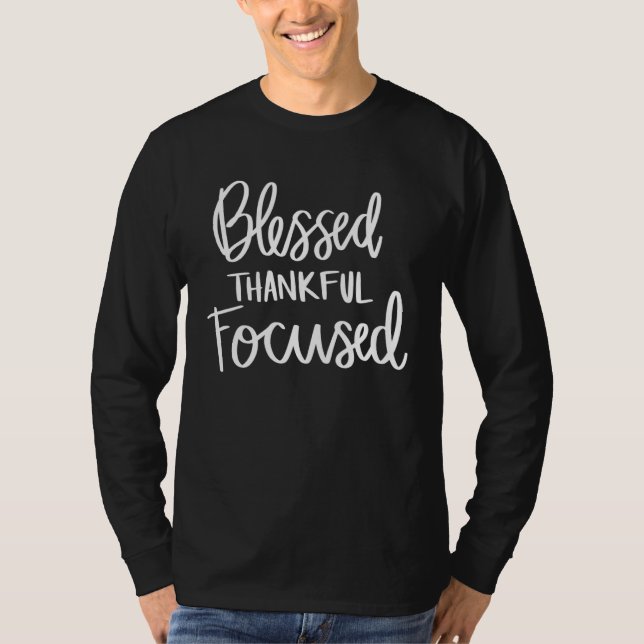T-shirt Cute Boho Blessed Thankful Focused Bohemian  1 (Devant)