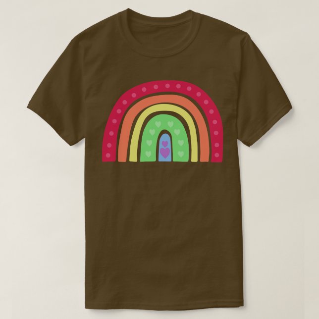 T-shirt Cute Boho Rainbow Queer Pride (Design devant)