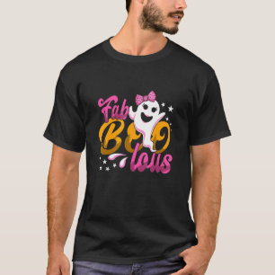 T-shirt Cute Boo Ghost Halloween Fab Boo Lous Rose Boo Boo