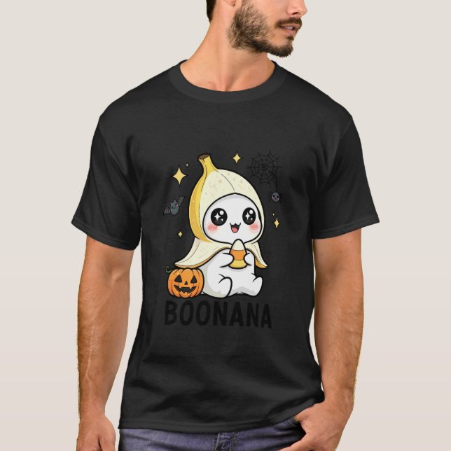 T-shirt Cute Boonana Ghost Banana Funny Halloween Costume (Devant)