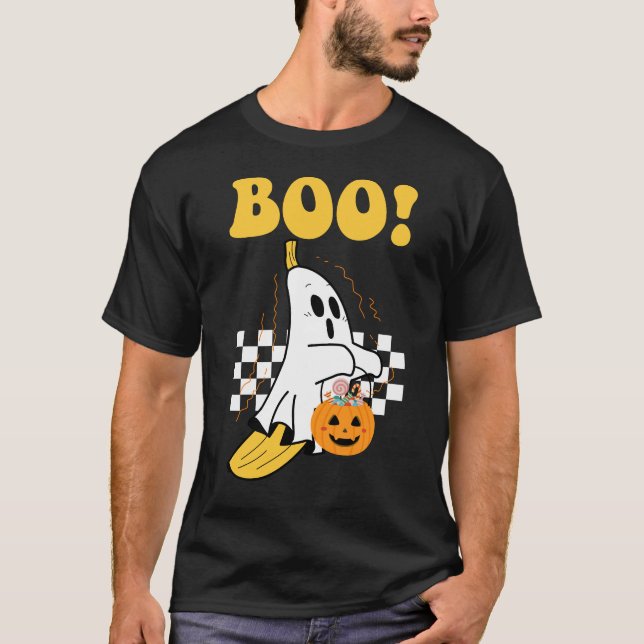 T-shirt Cute Boonana Ghost Banana Pumnpkin Halloween (Devant)