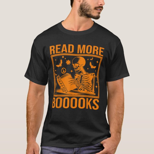 T-shirt Cute Boooks Read More Books Funny Teacher H (Devant)