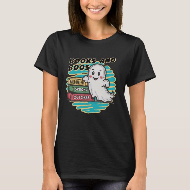 T-shirt Cute Boooks Read More Books Funny Teacher H (Devant)