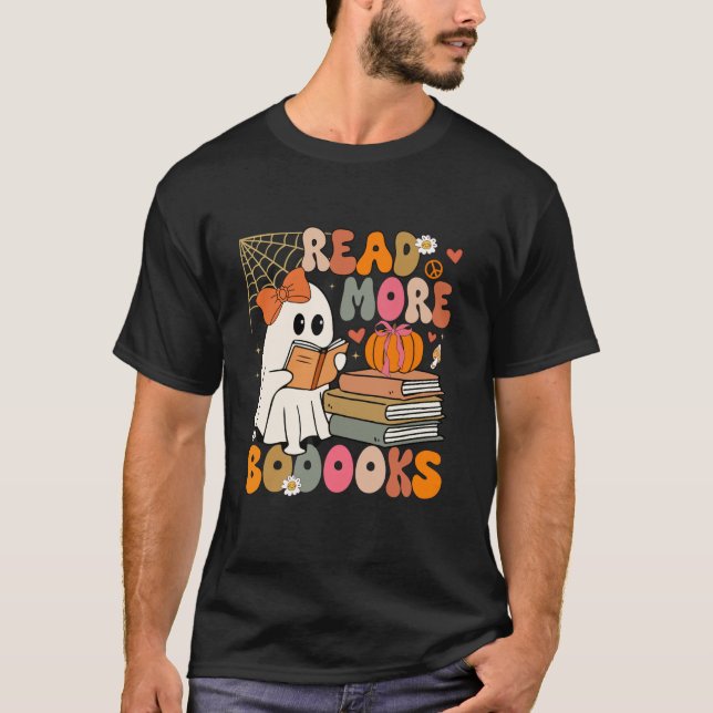 T-shirt Cute Boooks Read More Books Funny Teacher H (Devant)