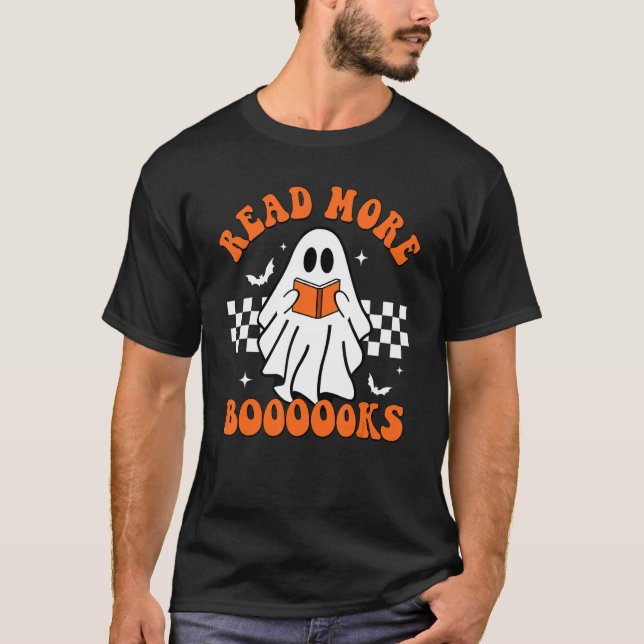 T-shirt Cute Boooks Read More Books Funny Teacher H (Devant)