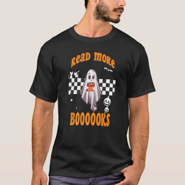T-shirt Cute Boooks Read More Books Funny Teacher H (Devant)