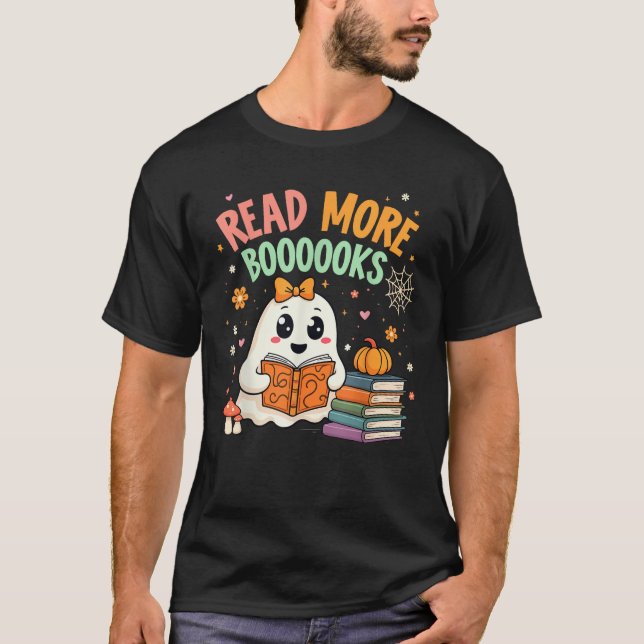 T-shirt Cute Boooks Read More Books Funny Teacher H (Devant)