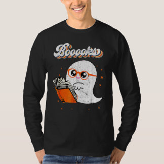 T-shirt Cute Booooks Ghost Read More Books Funny Teacher H