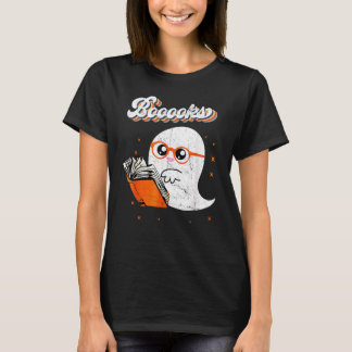 T-shirt Cute Booooks Ghost Read More Books Funny Teacher H