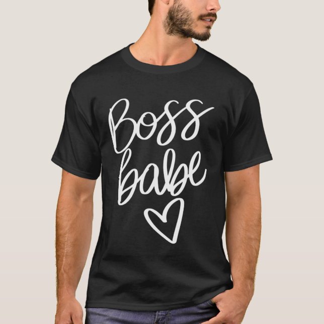 T-shirt Cute Boss Babe Women In Business Girl Boss Entrepr (Devant)