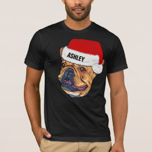 T-shirt Cute Boston Terrier Noël Casquette Chien Big