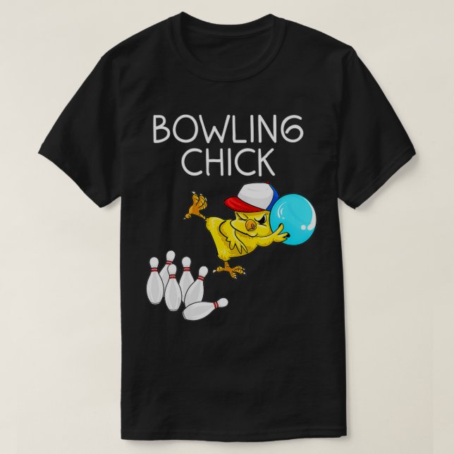 T-shirt Cute Bowling Chick Sports Athlete Funny Bowling Gi (Design devant)