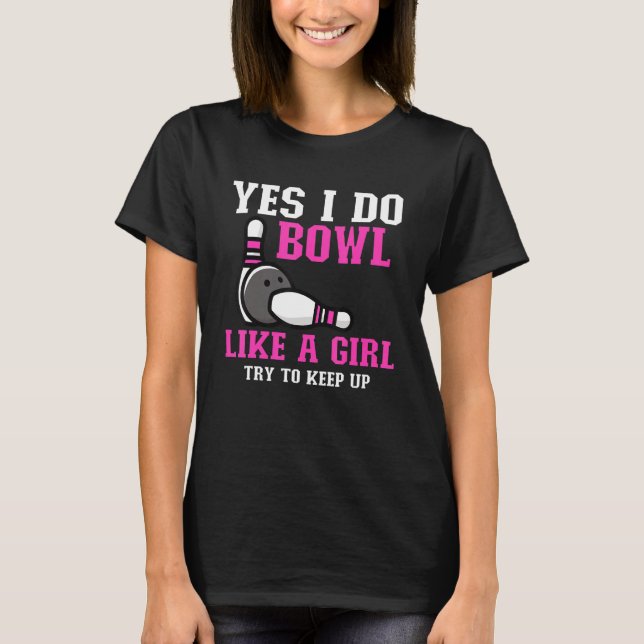 T-shirt Cute Bowling For Women Girls Bowler Spare Me Ladie (Devant)
