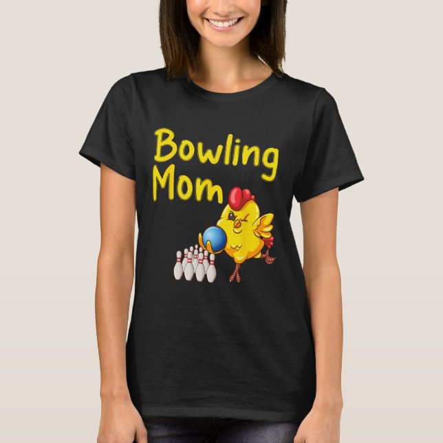 T-shirt Cute Bowling Mom Funny Bowler Bowler Jeu passionné (Devant)