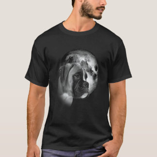 T-shirt cute Boxer Dog with Moon Boxer Dog