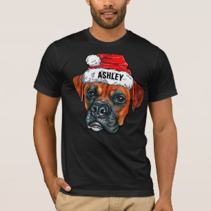 T-shirt Cute Boxer Noël Casquette Chien Big