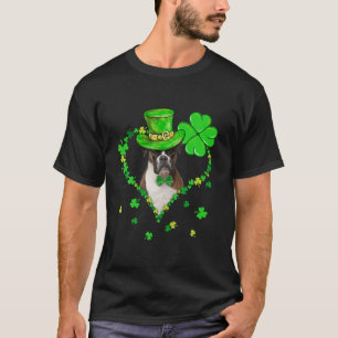 T-shirt Cute Boxer Saint Patrick's Day Chiens Papa Maman