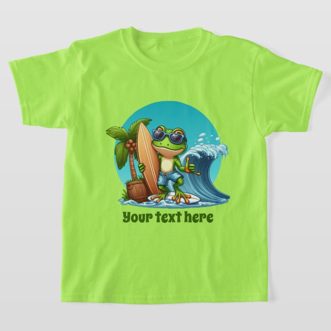 T-shirt Cute boys beach frog personnalisable (Poser)