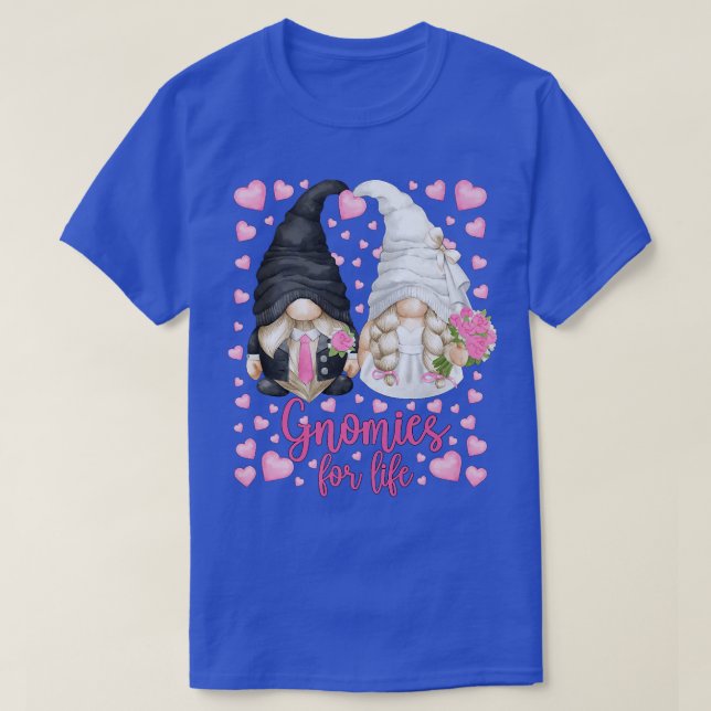 T-shirt Cute Bride And Groom Gnomies for Life For Bachelor (Design devant)