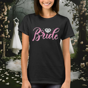 T-shirt Cute Bride mariage mot art