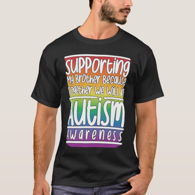T-shirt Cute Brother Autism Awareness For Autism Support (Devant)