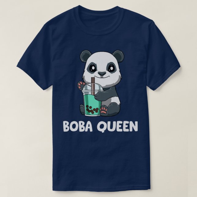 T-shirt Cute Bubble Tea Panda Boba Queen 765 (Design devant)