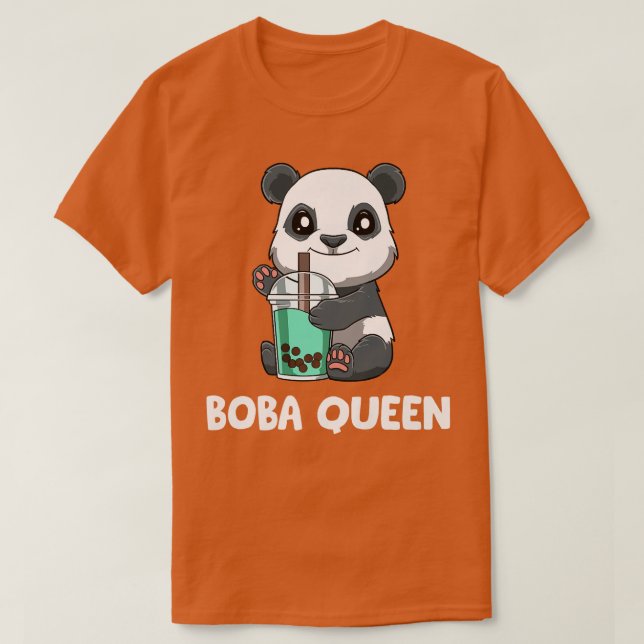 T-shirt Cute Bubble Tea Panda Boba Queen 767 (Design devant)