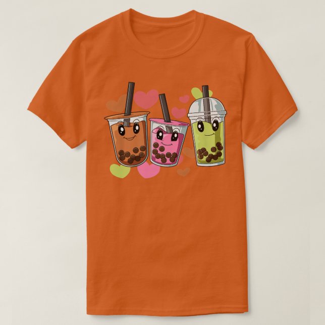 T-shirt Cute Bubble Teas Bobas Otaku Kawaii 775 (Design devant)