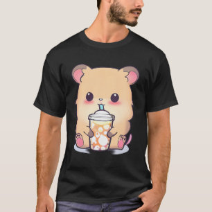 T-shirt Cute Bubble Thé Hamster - Kawaii Hamster Bubble Te
