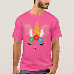 T-shirt Cute Bunnicorn Bunny Unicorne Oeufs de Pâques Joye