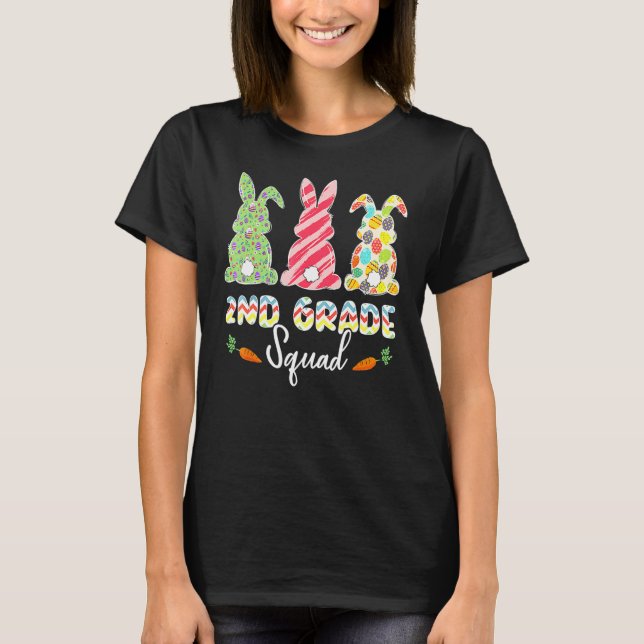 T-shirt Cute Bunnies 2nd Grade Teacher Squad Easter Day Ti (Devant)