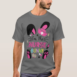 T-shirt Cute Bunnies Pâques Je suis l'infirmière vie infir