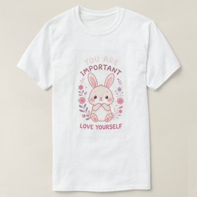 T-shirt Cute Bunny Amour de Soi - Vous Êtes Import (Design devant)