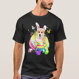 T-shirt Cute Bunny Corgi Eggs Easter Day For Men Women