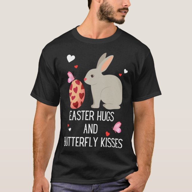 T-shirt Cute Bunny Ears Happy Easter Rabbit Quote Saying W (Devant)