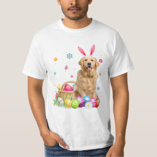 T-shirt Cute Bunny Golden Retrieve