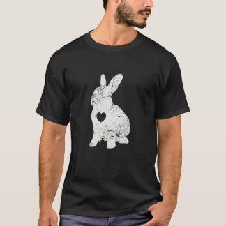 T-shirt Cute Bunny Love Shirt I Rabbit Silhouette