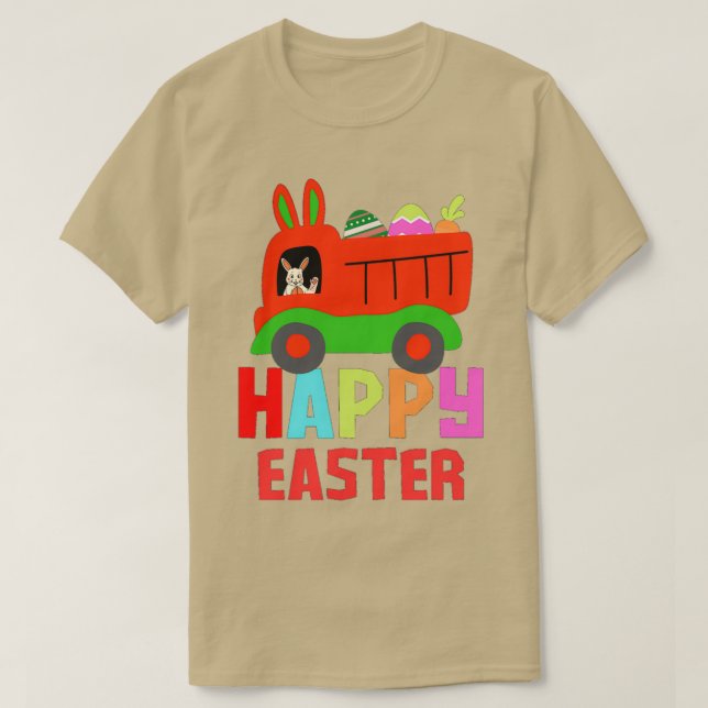 T-shirt Cute Bunny Pâques équitation Monster Camion Cute P (Design devant)