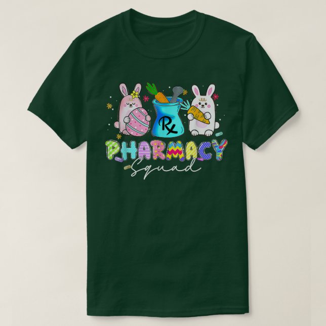 T-shirt Cute Bunny Pharmacy Squad Happy  (Design devant)