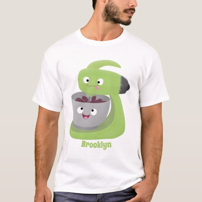 T-shirt Cute cake mixer cuisine appareil dessin animé (Devant)