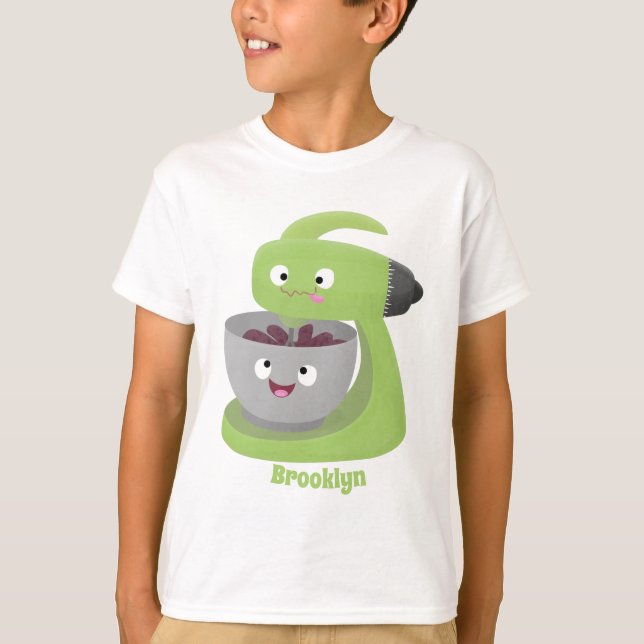 T-shirt Cute cake mixer cuisine appareil dessin animé (Devant)