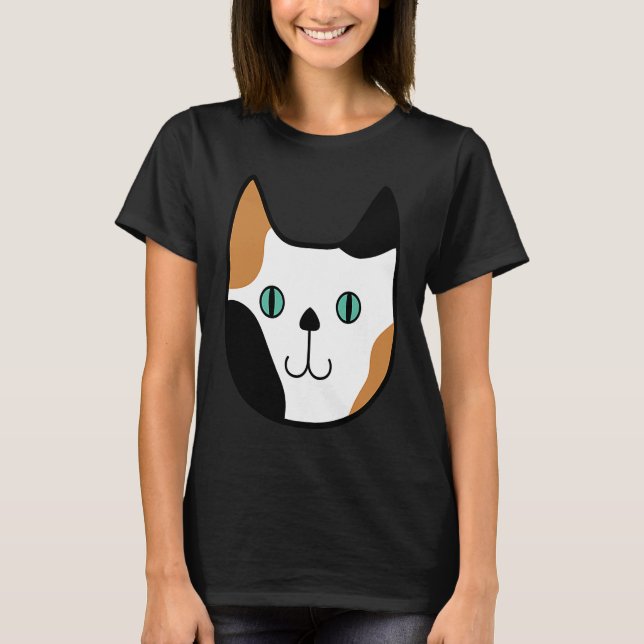 T-shirt Cute Calico Kitty Cat Fun Adorable Kitten (Devant)