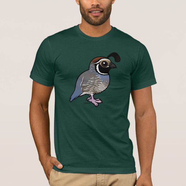 T-shirt Cute California Quail (Devant)