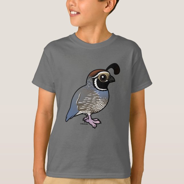 T-shirt Cute California Quail (Devant)