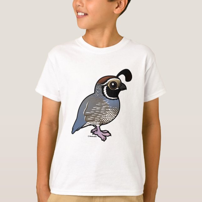 T-shirt Cute California Quail (Devant)