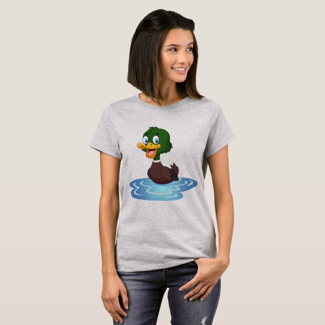 T-shirt Cute canard cartonné (Devant entier)