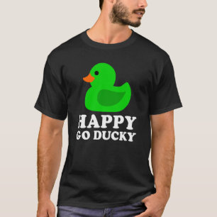 T-shirt Cute Canard en caoutchouc vert Lucky Go Canard 1