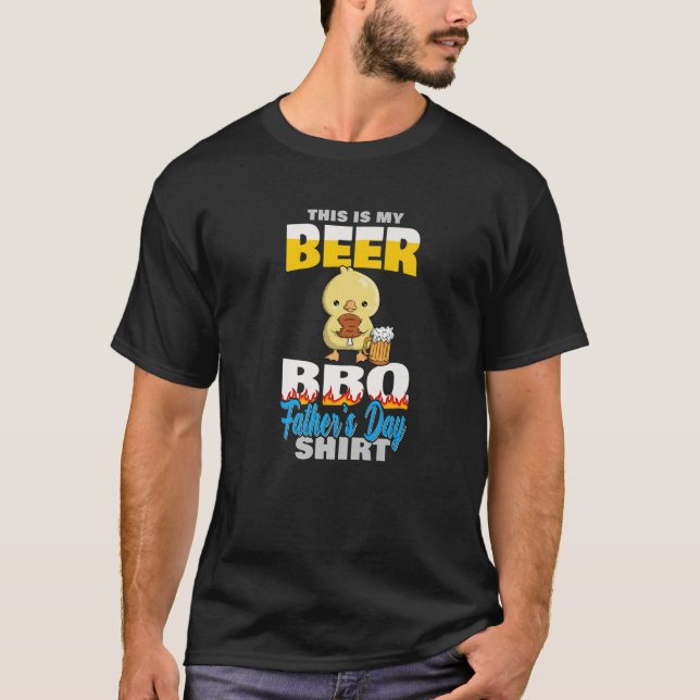 T-shirt Cute Canard Funny Barbecue Grilling Bière Amoureux (Devant)